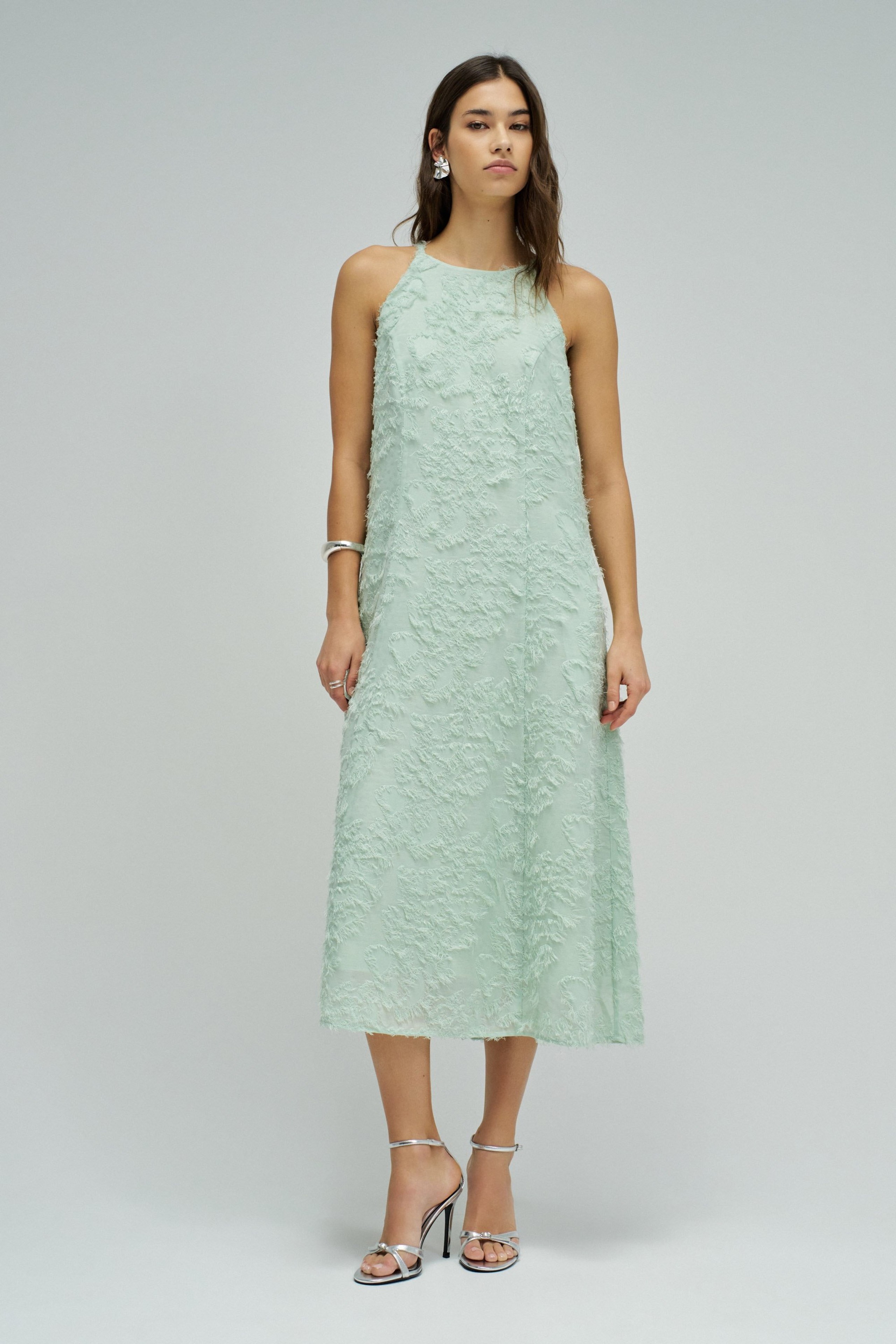 VESTIDO MIDI COM JACQUARD